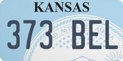 KS license plate 373BEL
