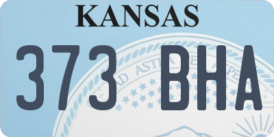 KS license plate 373BHA