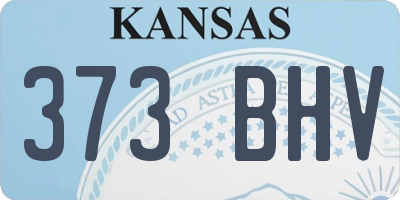 KS license plate 373BHV