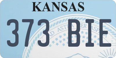 KS license plate 373BIE