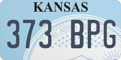 KS license plate 373BPG