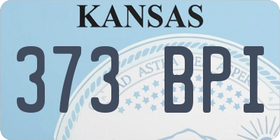 KS license plate 373BPI