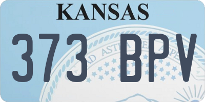 KS license plate 373BPV