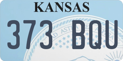 KS license plate 373BQU