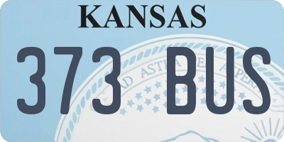 KS license plate 373BUS