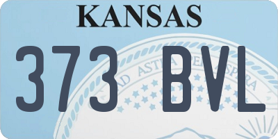 KS license plate 373BVL