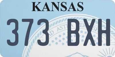 KS license plate 373BXH