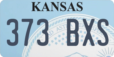 KS license plate 373BXS