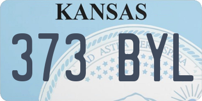KS license plate 373BYL