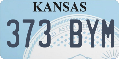 KS license plate 373BYM