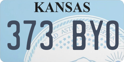 KS license plate 373BYO