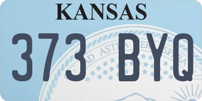 KS license plate 373BYQ