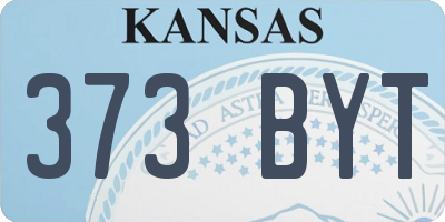 KS license plate 373BYT