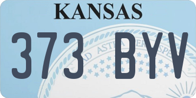 KS license plate 373BYV