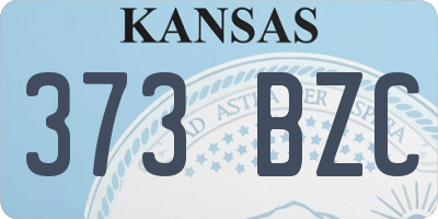 KS license plate 373BZC
