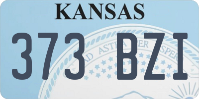 KS license plate 373BZI
