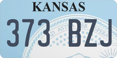 KS license plate 373BZJ