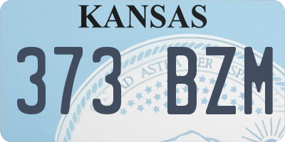 KS license plate 373BZM