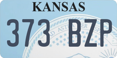 KS license plate 373BZP