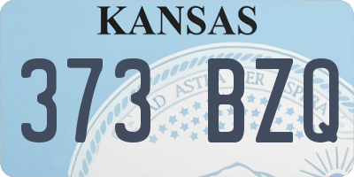 KS license plate 373BZQ