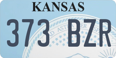 KS license plate 373BZR