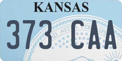 KS license plate 373CAA