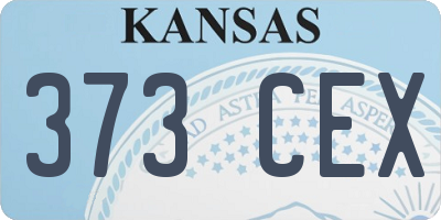 KS license plate 373CEX