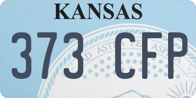 KS license plate 373CFP