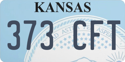 KS license plate 373CFT