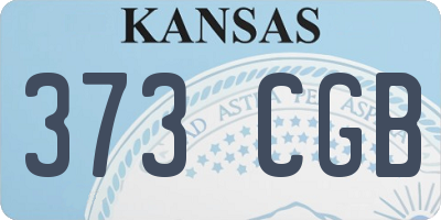 KS license plate 373CGB