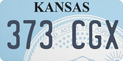 KS license plate 373CGX
