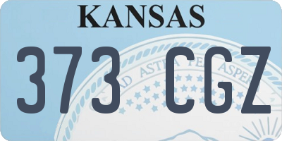 KS license plate 373CGZ