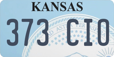 KS license plate 373CIO
