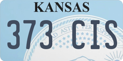 KS license plate 373CIS