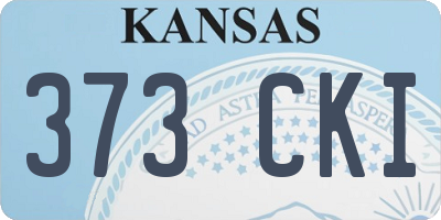 KS license plate 373CKI