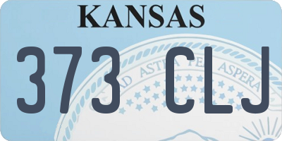 KS license plate 373CLJ