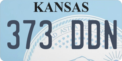 KS license plate 373DDN