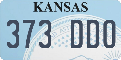 KS license plate 373DDO