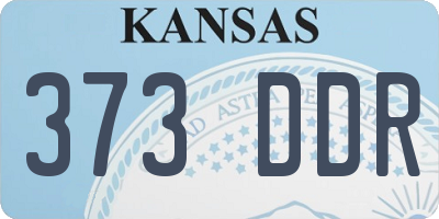KS license plate 373DDR