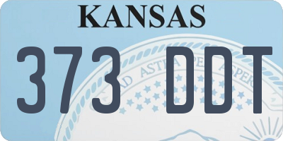 KS license plate 373DDT