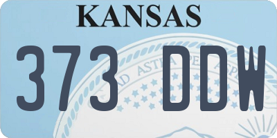 KS license plate 373DDW