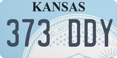 KS license plate 373DDY