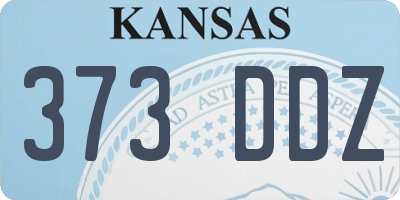 KS license plate 373DDZ