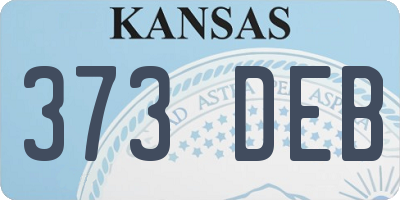 KS license plate 373DEB
