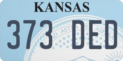 KS license plate 373DED
