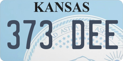 KS license plate 373DEE