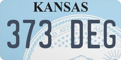 KS license plate 373DEG