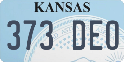 KS license plate 373DEO
