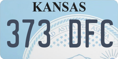 KS license plate 373DFC