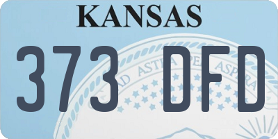 KS license plate 373DFD